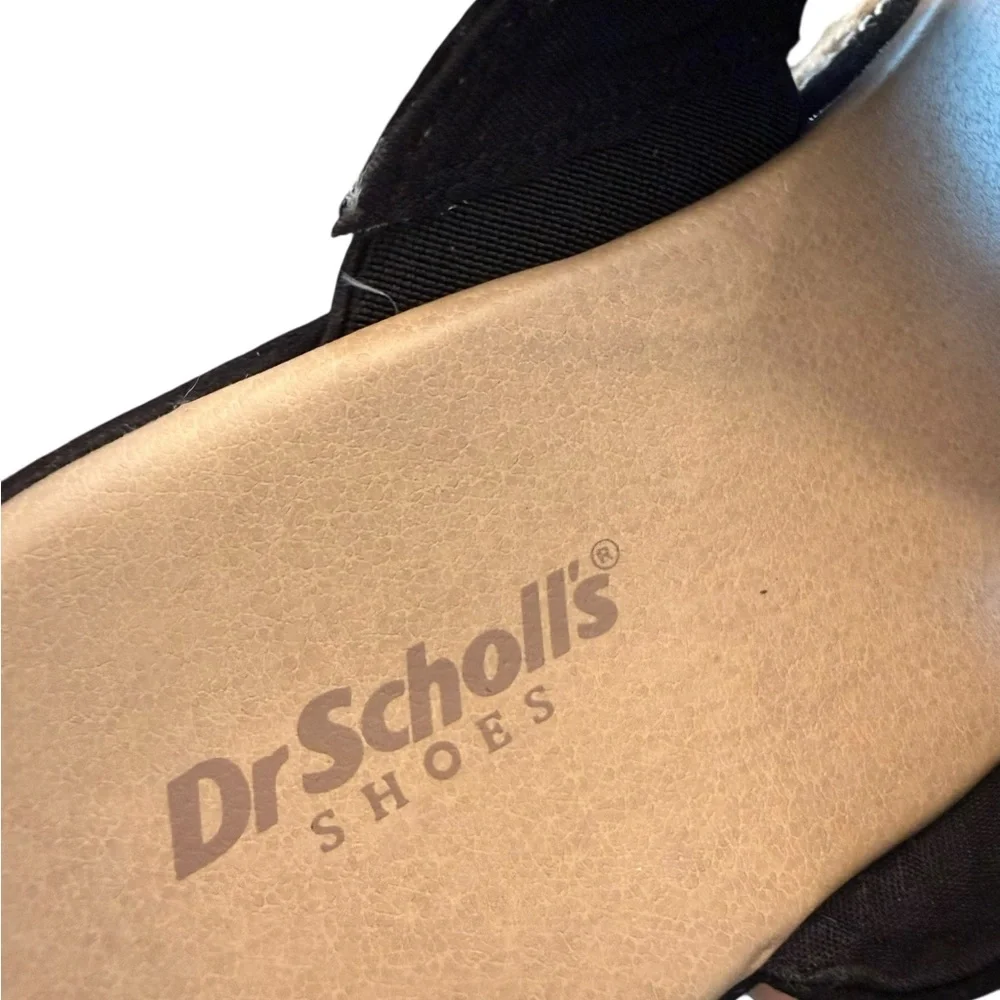 Dr. Scholl's Ember Espadrille Wedge Sandal Size 9M Black Tan Resort Vacation NEW - Picture 9 of 11